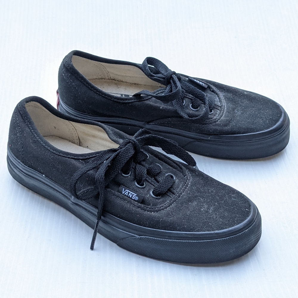VANS black canvas low top sneakers - Picture 7 of 10